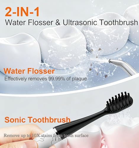 MIPOW x Miffy Electric Toothbrush & Water Flosser Combo, Slim USB Rechargeable