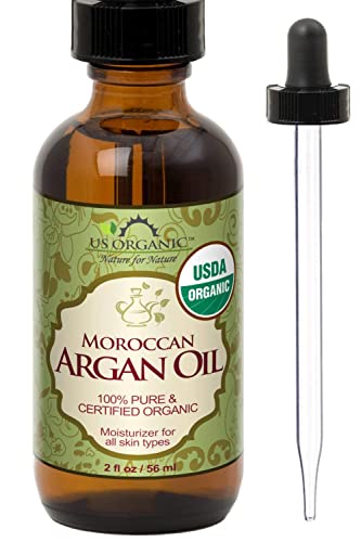 Argan Oil 2 Fl Oz - Organic Virgin Moroccan Hair, Skin & Nails Treatment
