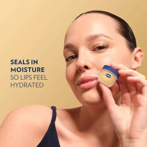 Vaseline Lip Therapy Creme Brulee Mini 12-Pack - Moisturizing Lip Balm for Soft, Healthy Lips