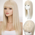 White Sakuraaa Hair Topper for Women with Thinning Hair 14 Inch Wavy Layered
