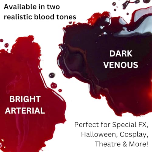 Mehron Makeup Stage Blood - 16 Fl Oz Bright Arterial Fake Blood for SFX & Halloween