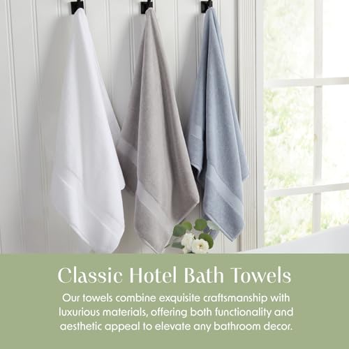 Bright White 4-Pack Cotton Hotel-Quality Bath Towels - 30x52 Inches