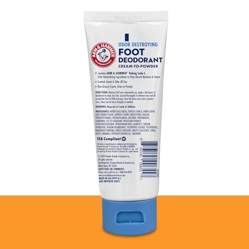 Arm & Hammer Cream-to-Powder Foot Deodorant 3 Pack - Sweat & Odor Control