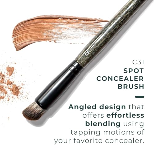 Rose and Ben Beauty C31 Spot Concealer Brush - Angled Makeup Brush for Flawless Coverage