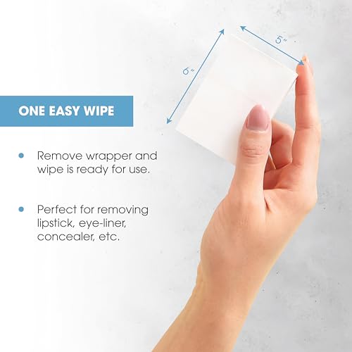 Diamond Wipes Makeup Remover Face Wipes with Vitamin E - 250 Count, Light Blue Packaging