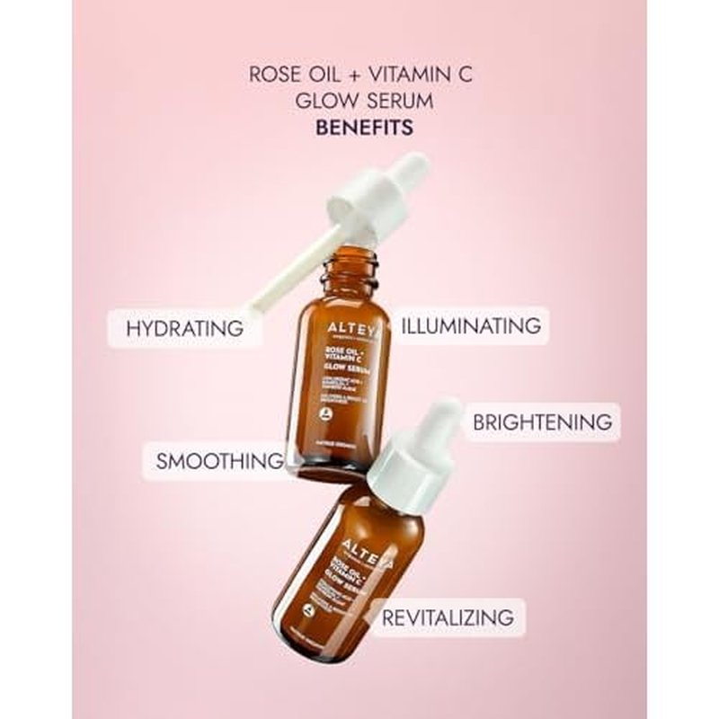 Alteya Organics Luminous Rose Iridescent Light Serum 1Fl Oz/ 30mL