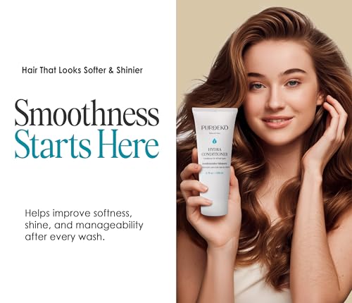 Hydra Conditioner - Deep Moisturizing Hair Care for Dry & Damaged Hair with Shea & Mango Butter - 200ml - Puroeko