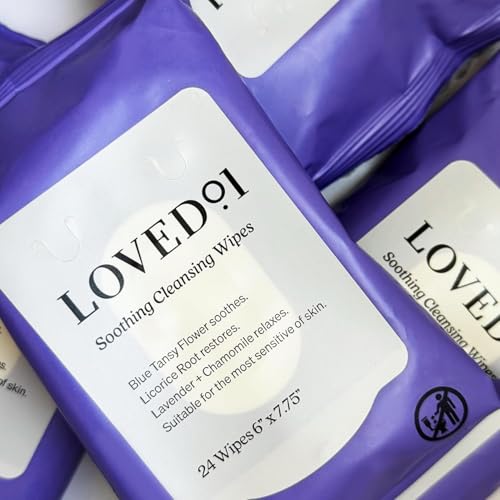 Loved01 Face & Body Cleansing Wipes 2 Pack - Green Tea & Lavender, 48 Count