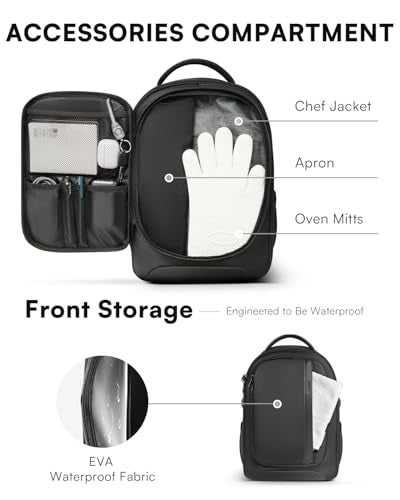 Professional Chef Knife Backpack with Waterproof Pockets & Tablet Sleeve