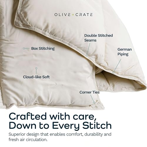 Bamboo Comforter Queen Size Beige Oatmeal - Breathable & Hypoallergenic
