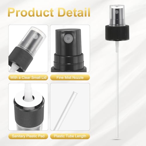 uxcell Spray Top 50Pcs 28/410 Plastic Fine Mist Reusable Nozzles - Black