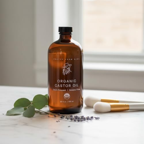 Castor Oil - Organic Cold-Pressed Hexane-Free Skin & Hair Treatment - Amber Bottle - Variation of THIS listing