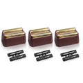3 Pack Professional 5 Star Series Finale Shaver Replacement Foil and Cutter Bar Assembly Compatible with wahl Shaver Foil 7031-100, 7043-100 Super Close Shaving Replacement Heads£¬Red