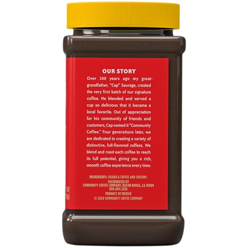 Coffee and Chicory Instant Coffee - Medium Dark Roast, 7 oz Jar Pack of 12 - Variation of THIS listing