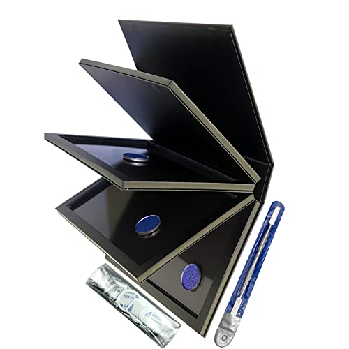 Magnetic Makeup Palette Set with 4 Layers, Spatula & Metal Stickers