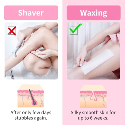 Beauty7 Non Woven Stripes 200 Wax Strips for Warm Wax Sugar Paste 2.7''x8'' Disposable Depilatory Paper Tear-resistant Hair Removal Tool Depilation for Leg Chest Back Under Arm for Women and Men
