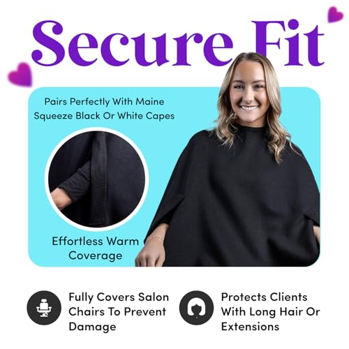 Ultra-Soft Cozy Fleece Hair Cape for Salon Clients - Keeps Hair Warm