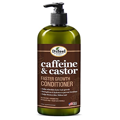 Hair Growth Shampoo & Conditioner Set with Caffeine & Castor Oil - 33.8 oz Each
