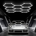 Glitgate 8-Grid Hex LED Panel Lights 245W 26950LM Daylight 6500K Garage Workshop