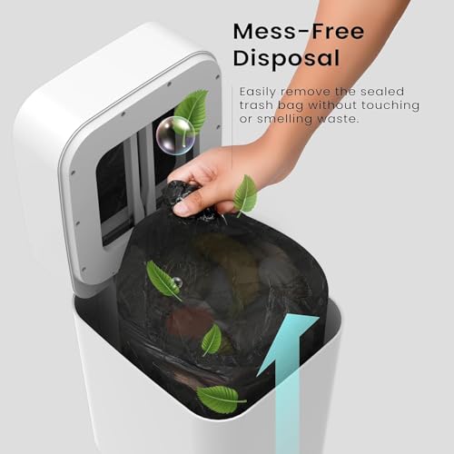 Automatic Touchless Trash Can 4.5 Gallon with Self-Sealing & Bag Refill Rings