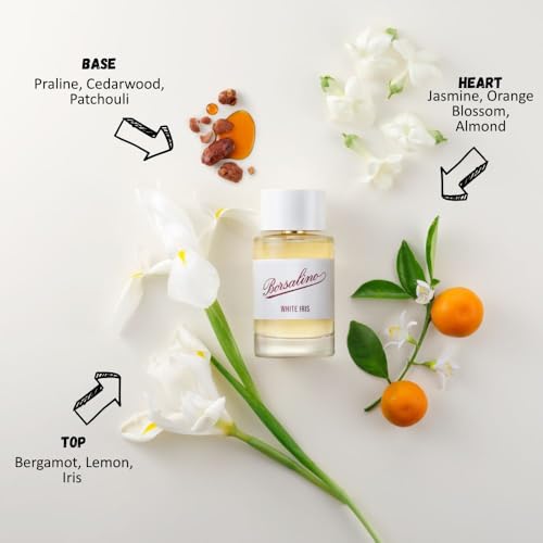 Long Lasting White Iris Eau de Parfum for Women - Fruity Floral Scent with Orange Blossom Jasmine & Almond