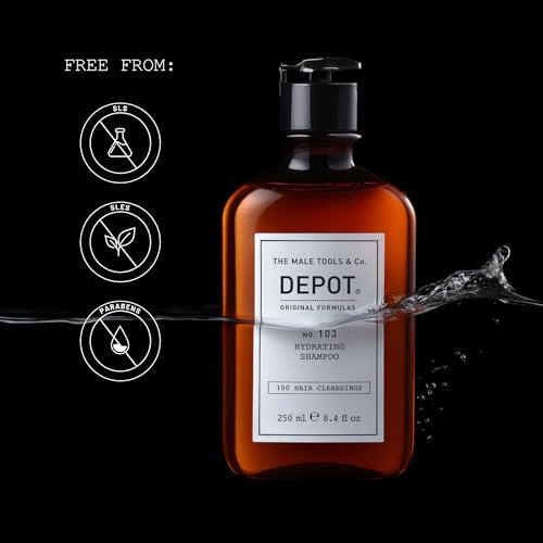 DEPOT No. 103 Hydrating Shampoo 8.45 Fl Oz - Moisturizing Hair Care for Dry, Brittle Hair