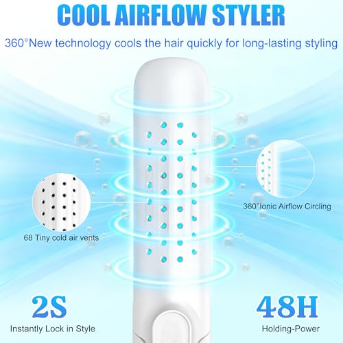 360° Airflow Hair Styler 2-in-1 Ceramic Curling Iron & Straightener