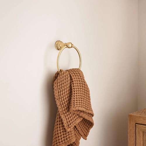 Moen Weymouth Brushed Gold Bathroom Hand Towel Ring YB8486BG