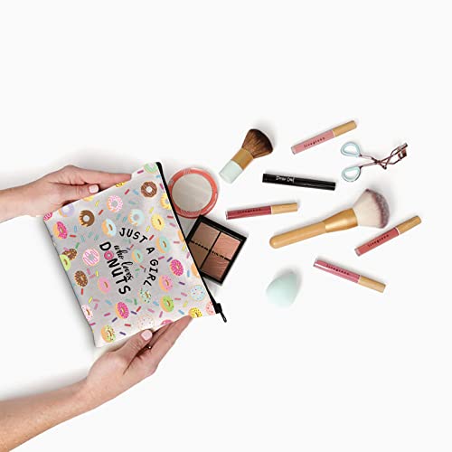 XYANFA Sweet shop worker Makeup Bag Dessert themed Cosmetic Bag For Foodies