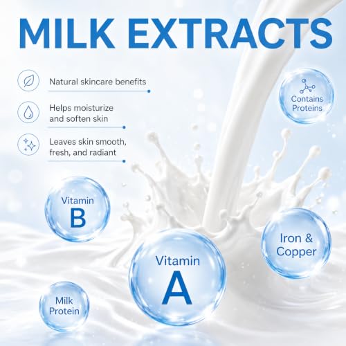 Kids & Teens Milk Skin Care Set - Gentle 12-Piece Face & Body Kit