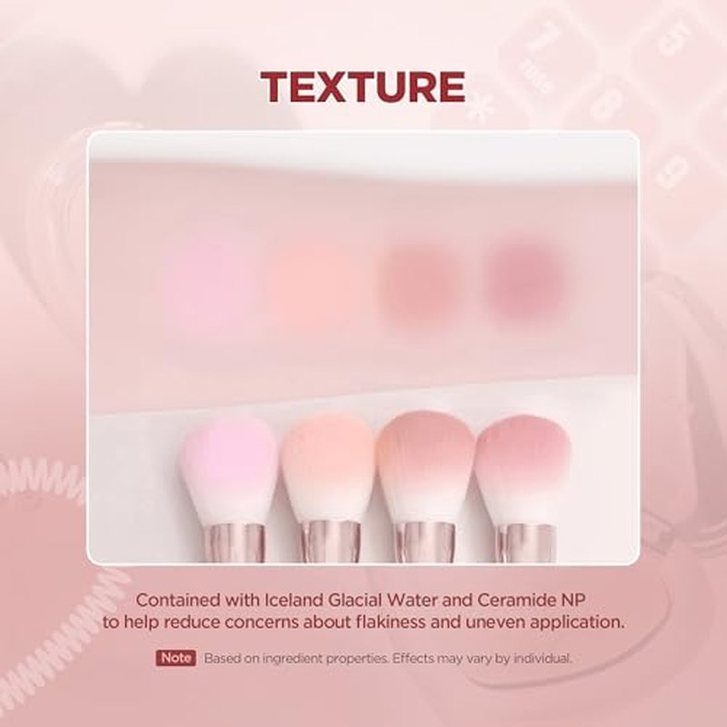 lilybyred Luv Beam Blur Cheek | Heart-Shaped Korean Powder Blush, Silky Texture, Lightweight, Soft Blurring Matte Finish, Long-Lasting, Natural Flush, Floral Woody Scent, 0.14 oz. (05 Blurry Lavender)