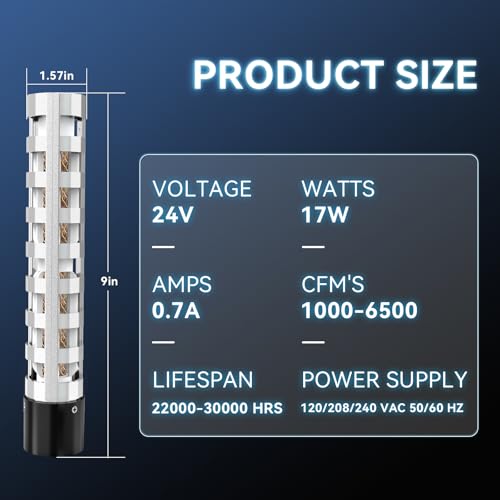9 Inch Replacement Bulb for Reme Halo Air Purifier - Compatible with RGF System