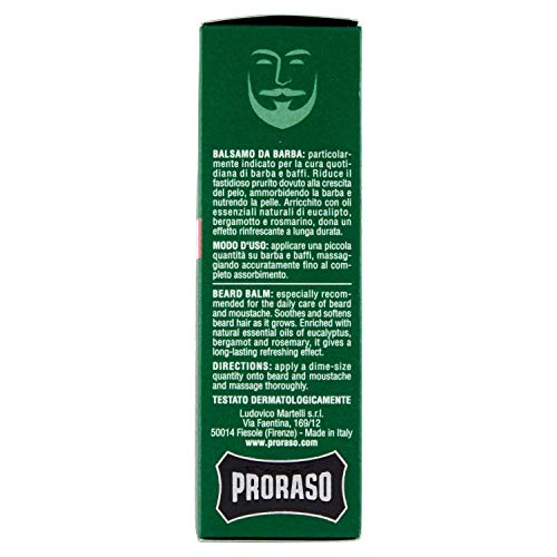 Proraso Beard Balm for Men, Nourish and Soften New Beard Growth and Short Beards