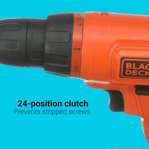 Cordless Drill Driver Kit with 100-Piece Bit Set - Drill Project Kit - Orange