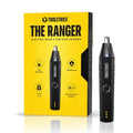TOOLETRIES The Ranger - Electric Nose & Ear Hair Trimmer for Men, Wet/Dry Nose Clippers with Stainless Steel Blades, Waterproof, Rechargeable Li-Ion Battery, LED Spotlight, Travel Lock - Black