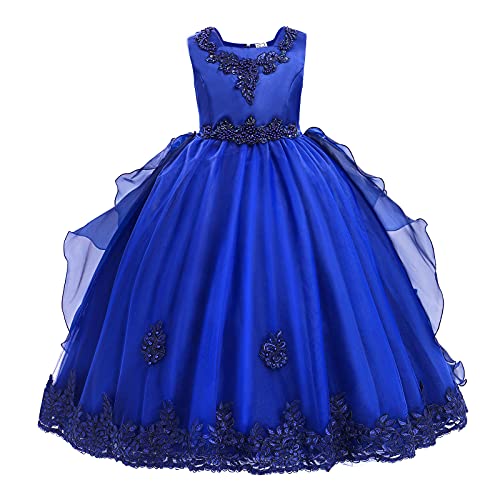 Flower Girl's Dress Princess Puffy Tulle Dresses Bridesmaid Wedding Communion Birthday Party Pageant Maxi Prom Gown for Kids