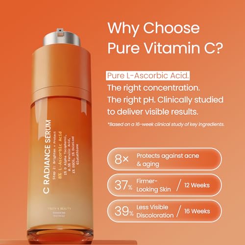 Beginner's Vitamin C Serum with Hyaluronic & Ferulic Acid - Brightening & Anti-Aging, 1.01 Fl Oz