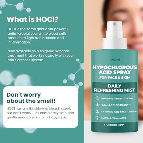 Hypochlorous Acid Face & Skin Spray - Gentle Acne & Skin Care Mist, Travel Size