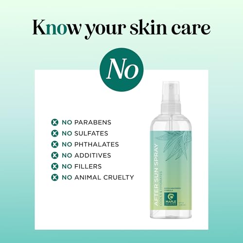 Soothing Aloe After Sun Spray - Rehydrating Aloe Spray for Sunburn Relief for Cooling After Sun Care with Vitamin E Hyaluronic Acid & Cucumber Extract - Vegan Cruelty Free & Dermatologist Tested