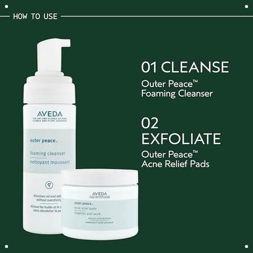 Aveda Outer Peace Foaming Cleanser for Acne-Prone Skin | Daily Face Wash 4.2 fl oz