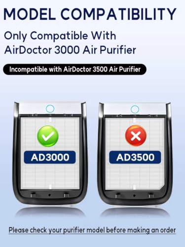 Premium 12-Pack Air Purifier Filters Compatible with Air Doctor 3000 - Carbon & Pre-Filters