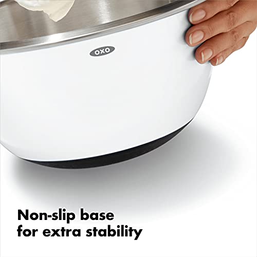 White 3-Piece Stainless Steel Mixing Bowls Set - OXO Good Grips Kitchen