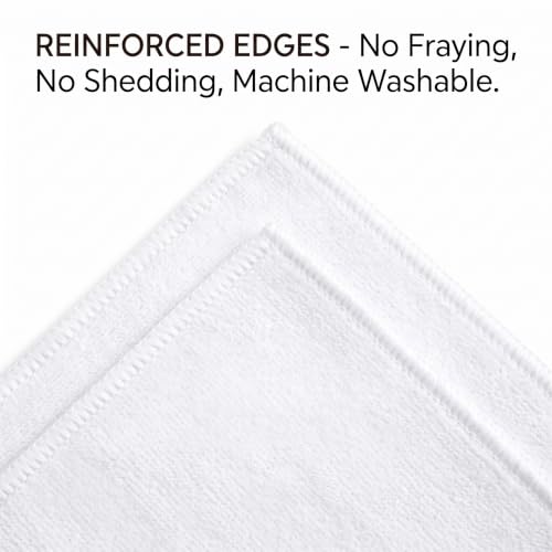 White Microfiber Salon Towels - 14 x 30 Inches, Pack of 12