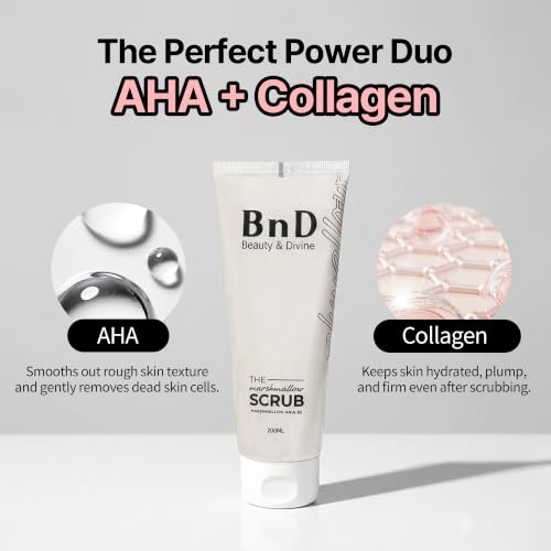 AHA Marshmallow Body Scrub - Hydrating Exfoliating Body Wash 200g