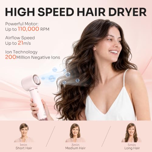 7-in-1 Hot Air Hair Styler Dryer with Ionic Care and Multiple Attachments