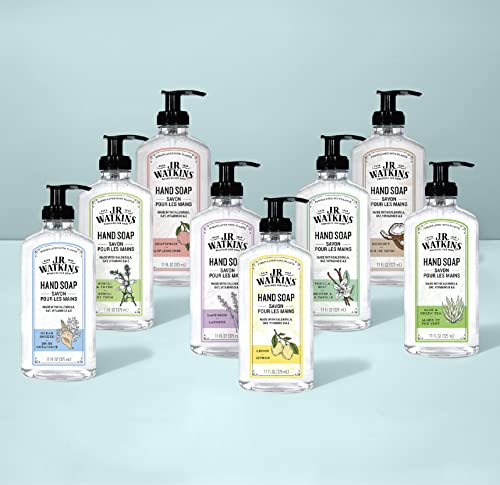 J.R. Watkins Lemon Hand Soap Refill Pack of 6, 34 fl oz - Moisturizing Liquid Hand Wash