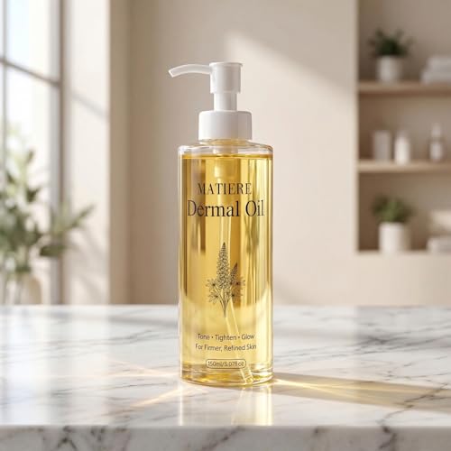 MATIERE Deep Hydrating Body Oil 150ml - Firming, Non-Greasy Moisturizer for Arms, Belly, Thighs, & Crepey Skin - Includes 1 pc