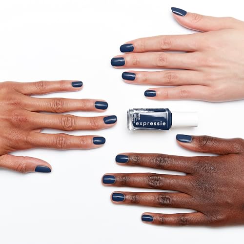 essie expressie quick dry nail polish, vegan, power moves, blue, feel the hype, 0.33 fl oz