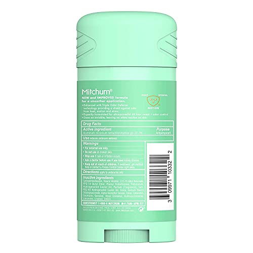 Mitchum Women Triple Odor Defense Invisible Solid Deodorant 48HR - Pure Fresh, 2.7 OZ, Pack of 4