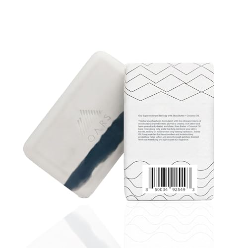 Oars + Alps Exfoliating & Moisturizing Bar Soap for Men, Deep Cleaning Soap, Clean Ingredients, All Skin Types, Shea Butter, Coconut Oil, 1pk